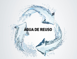 Imagem de flechas de água simbolizando a água de reuso